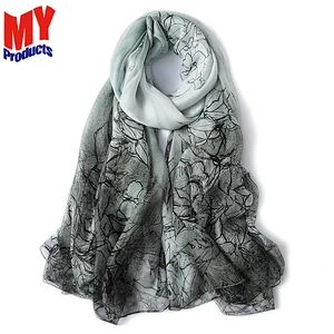 Silver silk scarf hijab fashion arabic scarfs silk scarf in delhi
