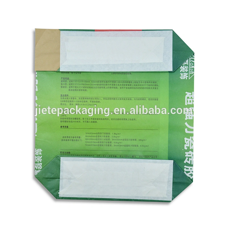 Multilayer kraft paper cement bag 25kg for wall putty powder,dry mortar and gypsum