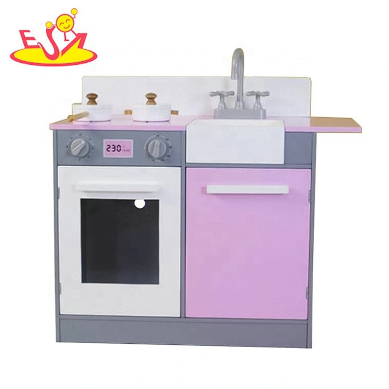 2019 New arrival toy kitchen accessories wooden play fridgeor kids W10C454