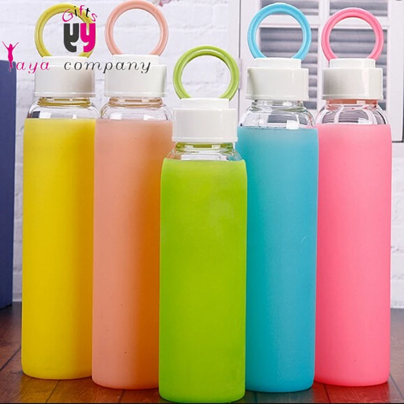 Eco-friendly reusable custom silicone bottle sleeve manufacturer cup case silicone coffee Cup set
