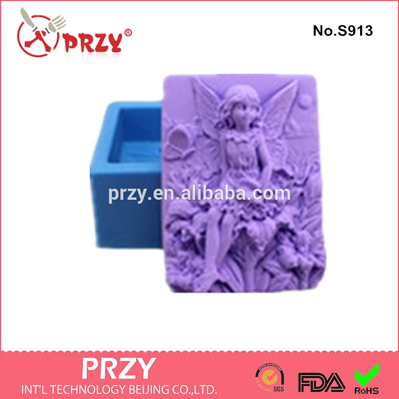 Beautiful faery angel silicone soap mold