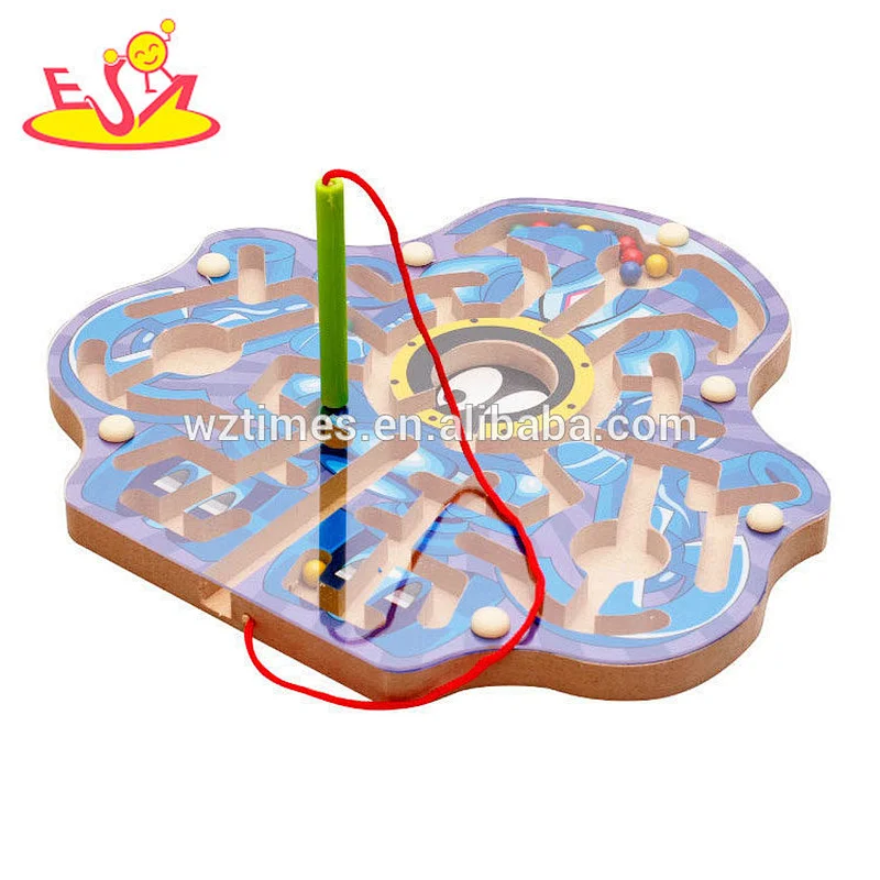 wholesale new design childhood wooden magnetic maze toy for sale W11H031