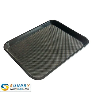 Hot sale colorful fast food plate ABS material cafeteria tray and snack plate (SY-FFT19E SUNRRY)