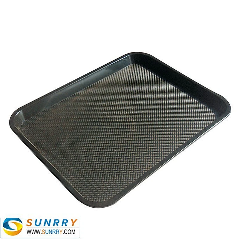 Hot sale colorful fast food plate ABS material cafeteria tray and snack plate (SY-FFT19E SUNRRY)