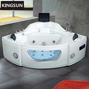 Acrylic Freestanding Tub Jet Surf Adult Indoor Portable Bathtub With Video
