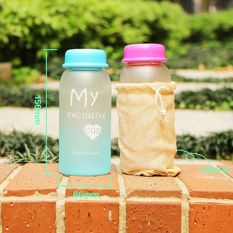 High Quality Dream Cocktail Color Glass Water Bottles for Girl Easy to Take Outside
