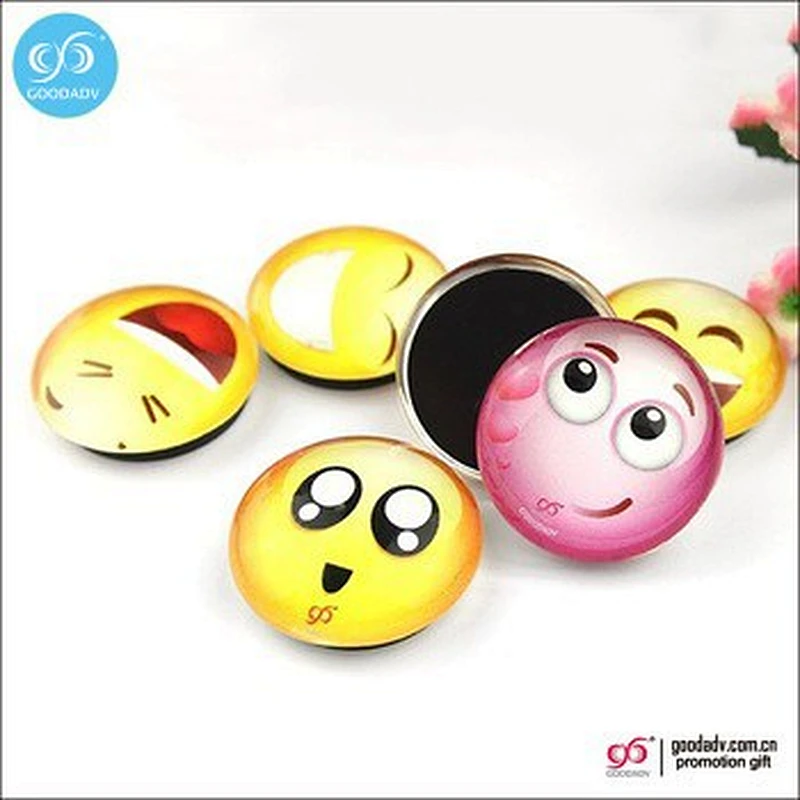 Hot sell creative beautiful custom various picture 3d round glass magnet souvenir gift