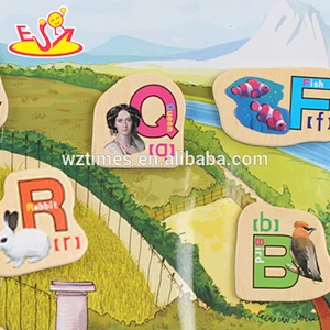 Hölzerne magnetische Puzzlespiele der Vorschule für Kleinkinder lustige 28 hölzerne magnetische Puzzlespiele für Kleinkinder W14J001