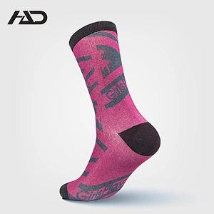Daily Logo Custom 3D Digital Print Fashion Dress Bamboo Yarn Soft High Socks
