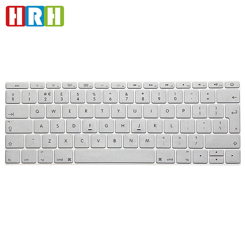 custom silicone keyboard cover English Laptop Keyboard Skin for MacBook Pro 13