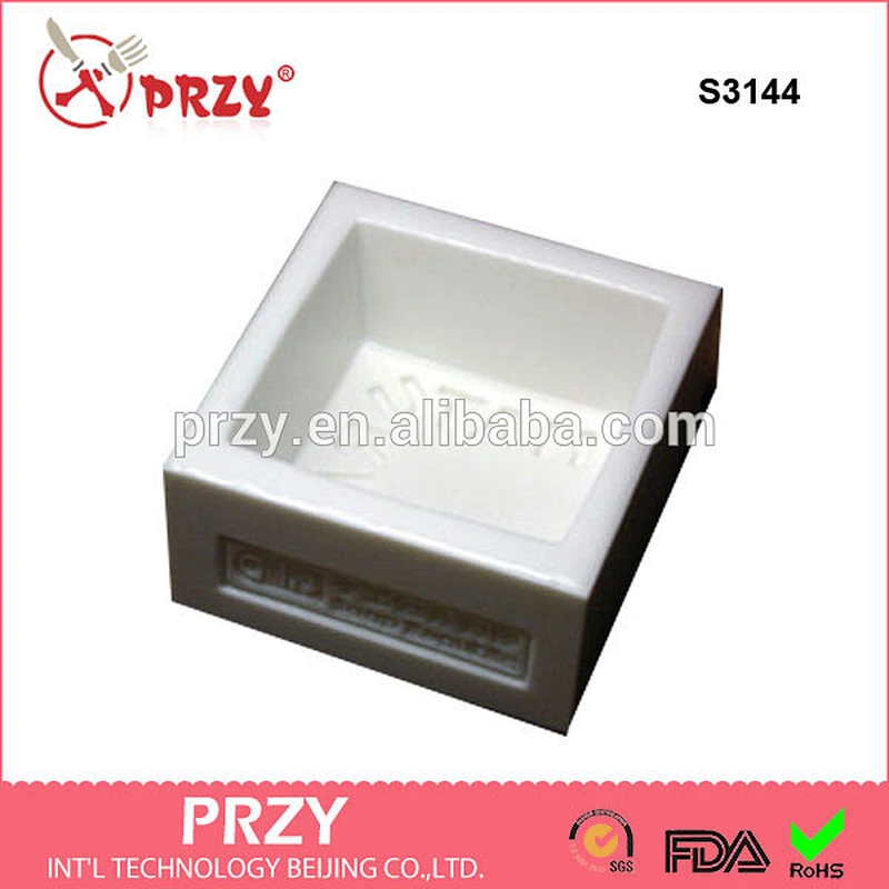 S3144 NATURAL Silicone Soap Mold square shape soap mold