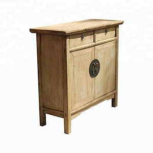 chinese antique reproduction oriental natural wood living room buffet furniture