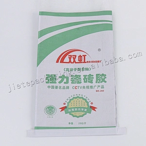 Moisture proof 20kg white paper laminated pp woven bag with lining of cment , ceramic tile adhesive,wall putty powder