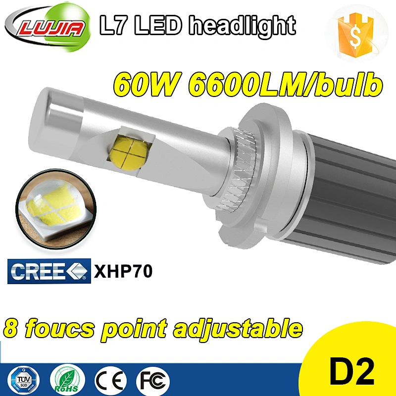 2017 Super Performance L7 LED CAR Headlight Shocking bright L7 13200lm D1 D2S D3 D4 LED Car Headlight 120W high power