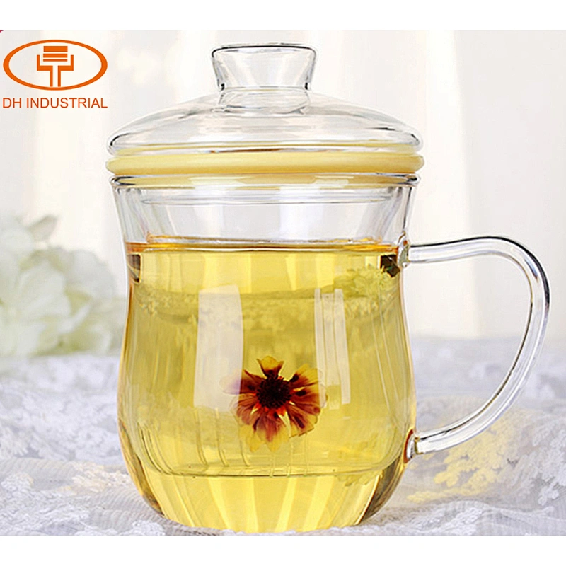 Manufacturer wholesale hand made tea infuser pot ,glass tea pot with stainless steel strainer for home and office
