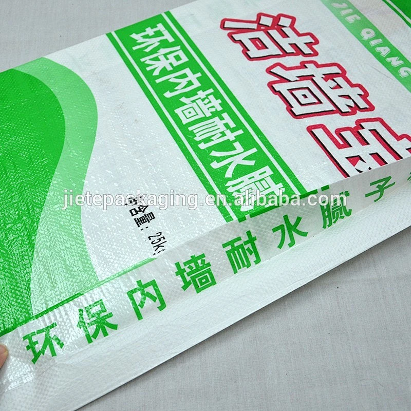 popular style pp woven wall putty powder bag with lamination and valve port 25kg