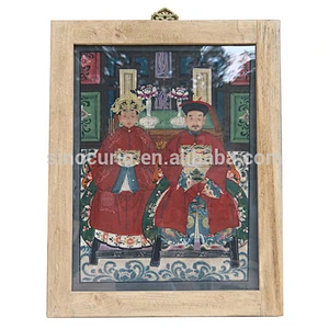 Chinese antique fabric ancestor painting