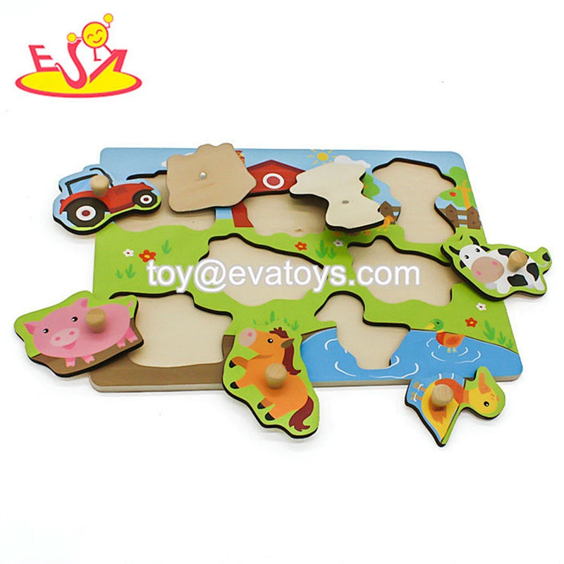 New arrival first educational wooden peg puzzles for children W14M148