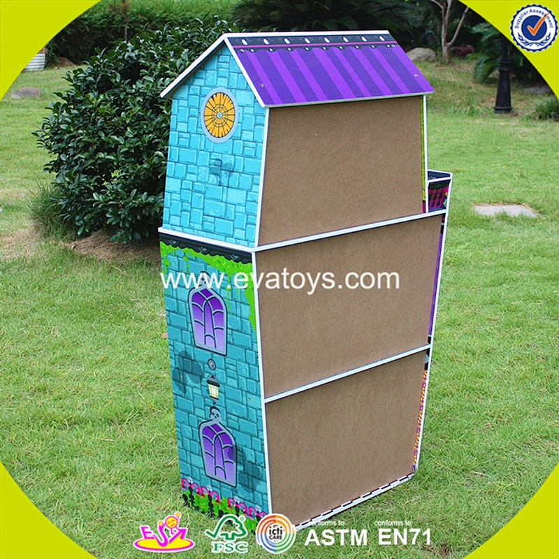 Best design big size wooden doll house for children W06A140