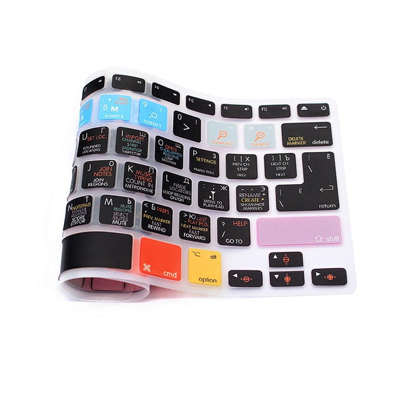 hot sale 2018 Logic Pro X Functional Silicone Keyboard Russian Skin laptop skin covers For Macbook Pro 13 Retina for mac pro 15