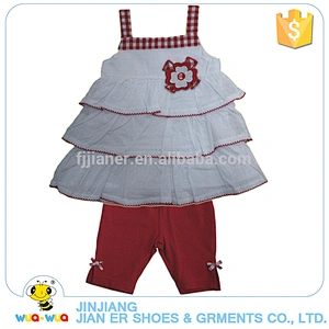 Cotton comfortable baby girl tank top and pants clothes set