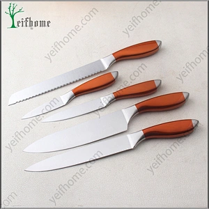 2017 high quality 5 pcs kitchen knife set with color handle