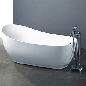 2018 wholesale white acrylic modern bathtub in guangzhou