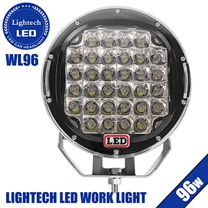 12V Red Black 96W 185W 225W 9Inch Round LED Driving Light