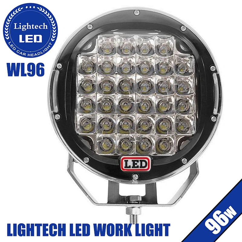 12V Red Black 96W 185W 225W 9Inch Round LED Driving Light