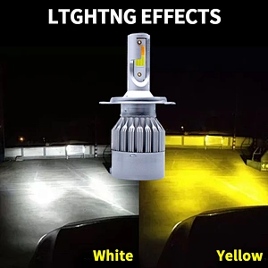 Dual color 3000k 6000k led headlight for car