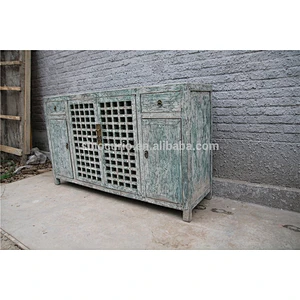 wholesale furniture china buffet cabinet with lattice wooden door