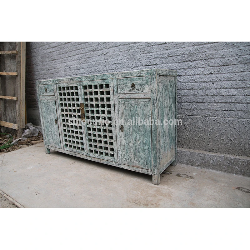 wholesale furniture china buffet cabinet with lattice wooden door