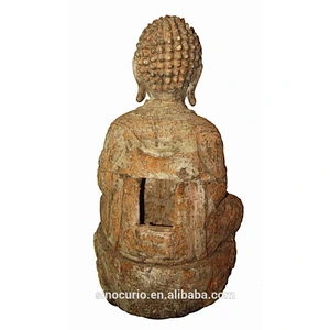 Antique Chinese Wood Sitting Buddha Statue