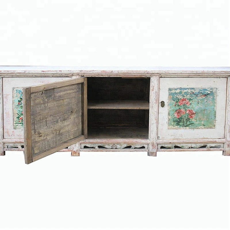 chinese antique distressed rustic storage sideboard furniture