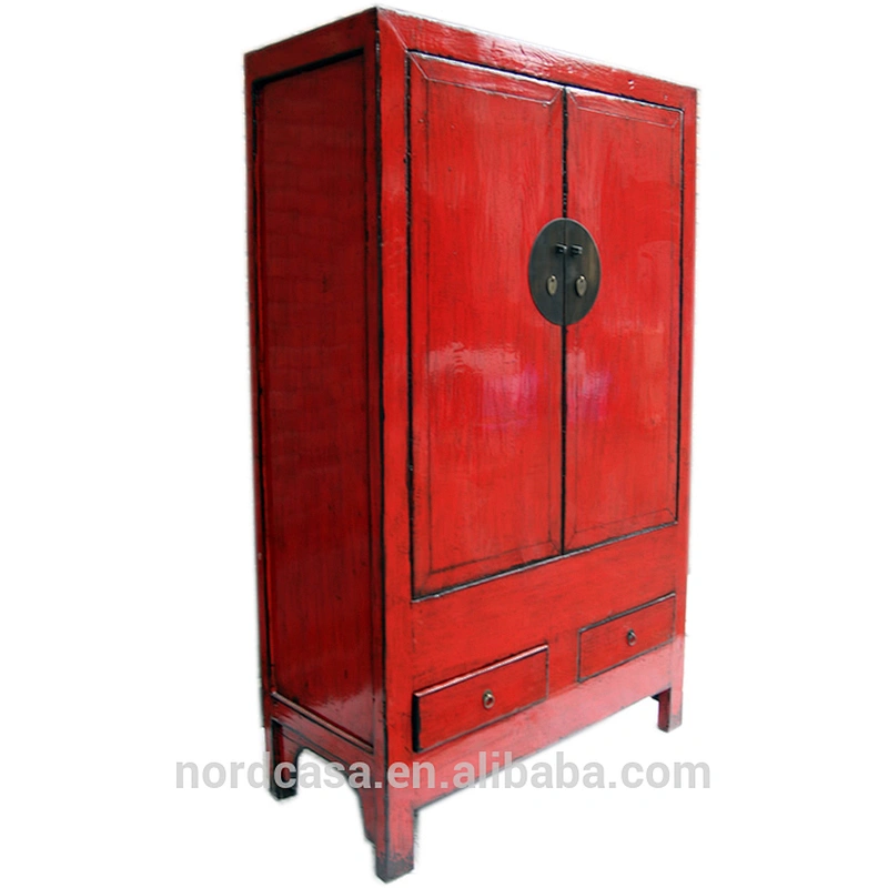 factory price of high glossy shanny chinese antique style wedding wardrobe
