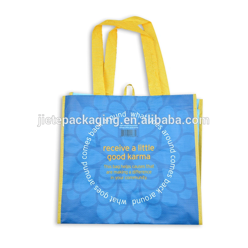 Disposable customized plastic pp woven shopping bag