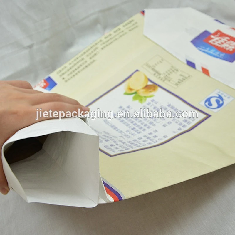 food grade 10kg 15kg 25kg potato starch packing paper bags with valve port for wholesale