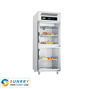 Commercial vertical glass door refrigerator price for beverage showcase display for sale