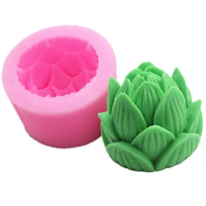 3D lotus soap Mold silicone handmade candle mold silica gel Mould Lotus