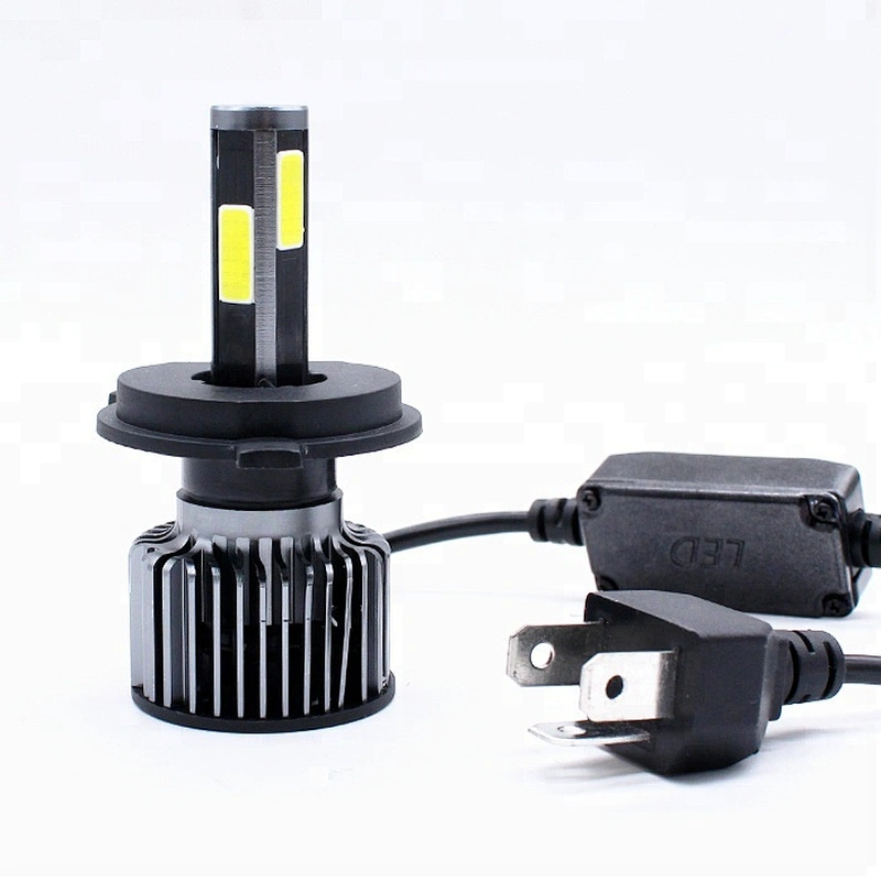 Lightech LED Headlight 4 Sides Mini 4800Lumen HB2 H4 H13 9004 9007 9008 Bulb