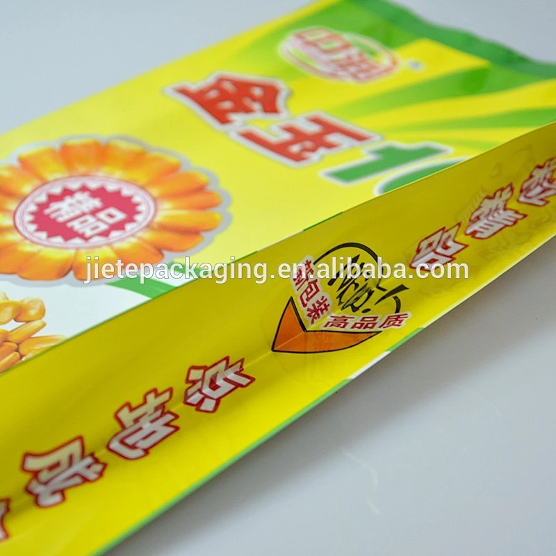 custom logo PE plastic vacuum bag for packing corn 2kg
