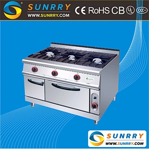 Hot sale ceramic infrared propane gas 3 burner with cabinet factory