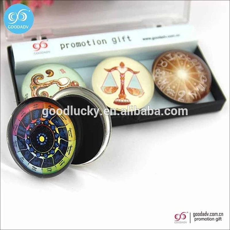 Hot sell creative beautiful custom various picture 3d round glass magnet souvenir gift