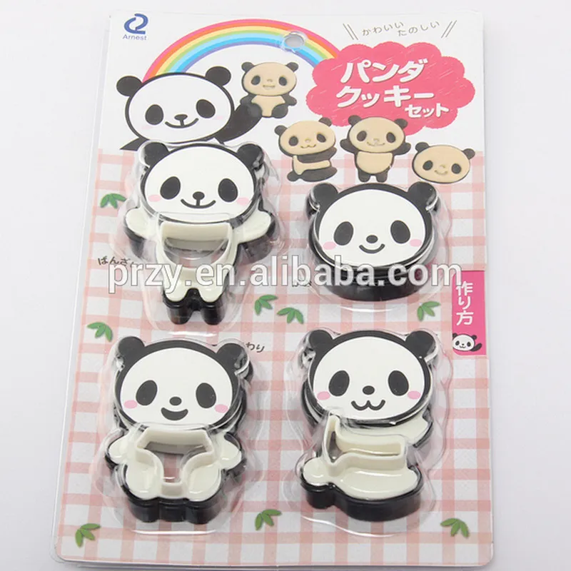 T107 PRZY panda shape cake decorating tools , panda shape cookie cutter set