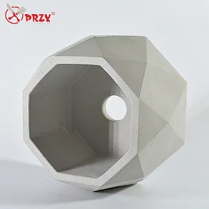 Noric Geometric octagon Concrete flower pot molds silicone diamond Cement Desktop Decorations Molds