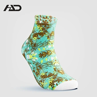 Colorful Small MOQ Custom Women Digital Print Short Ankle Socks