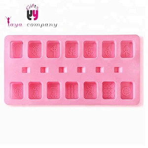 Custom Cavity 3D Mahjong Silicone Chocolate Cake Mold For Chocolate Ice Cube Soap Candy cake decorating