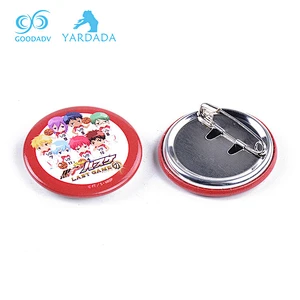 Guangzhou factory direct custom metal pin back button