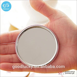 wholesale gifts custom tinplate round pocket mirror