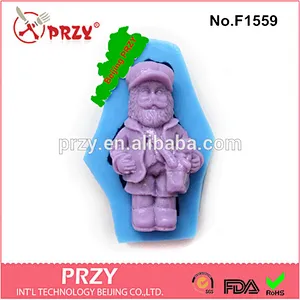 Model F1559 high quality christmas cupcake silicone mold for cake decoration
